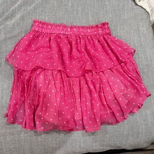 Pink & White Loveshack Fancy Skirt